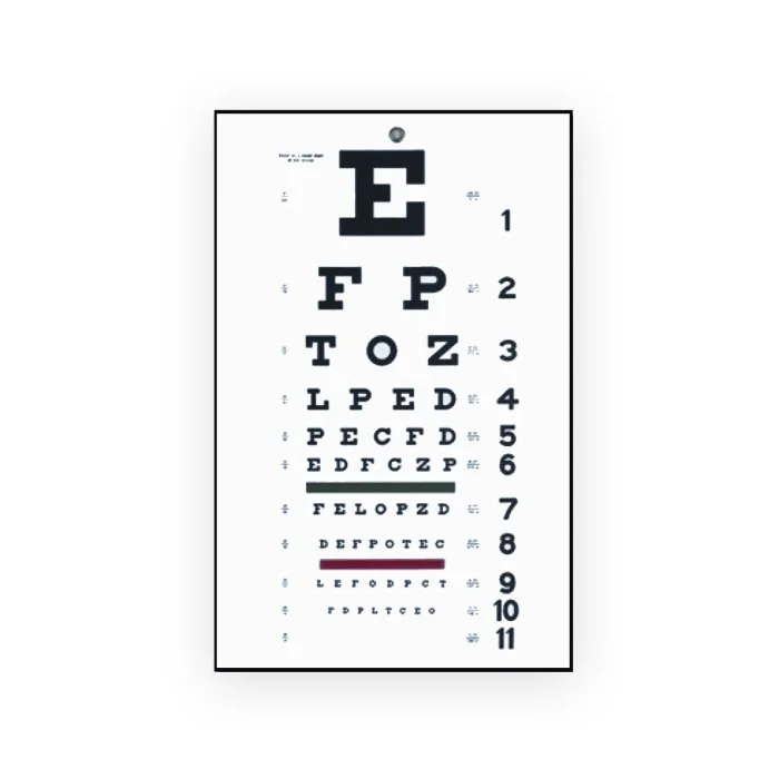 Tabla educativa con letras para conciencia visual